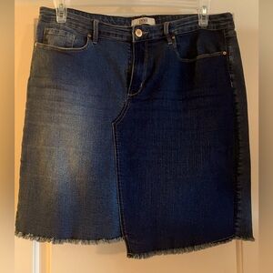 Vintage America distressed denim skirt. EUC